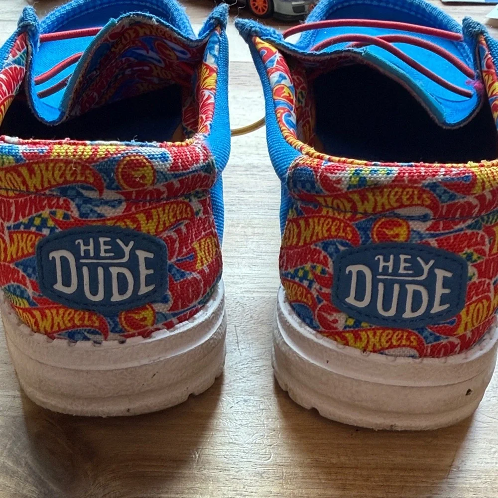 Hey Dude Blue Kids Moccasins with Colorful Accents
